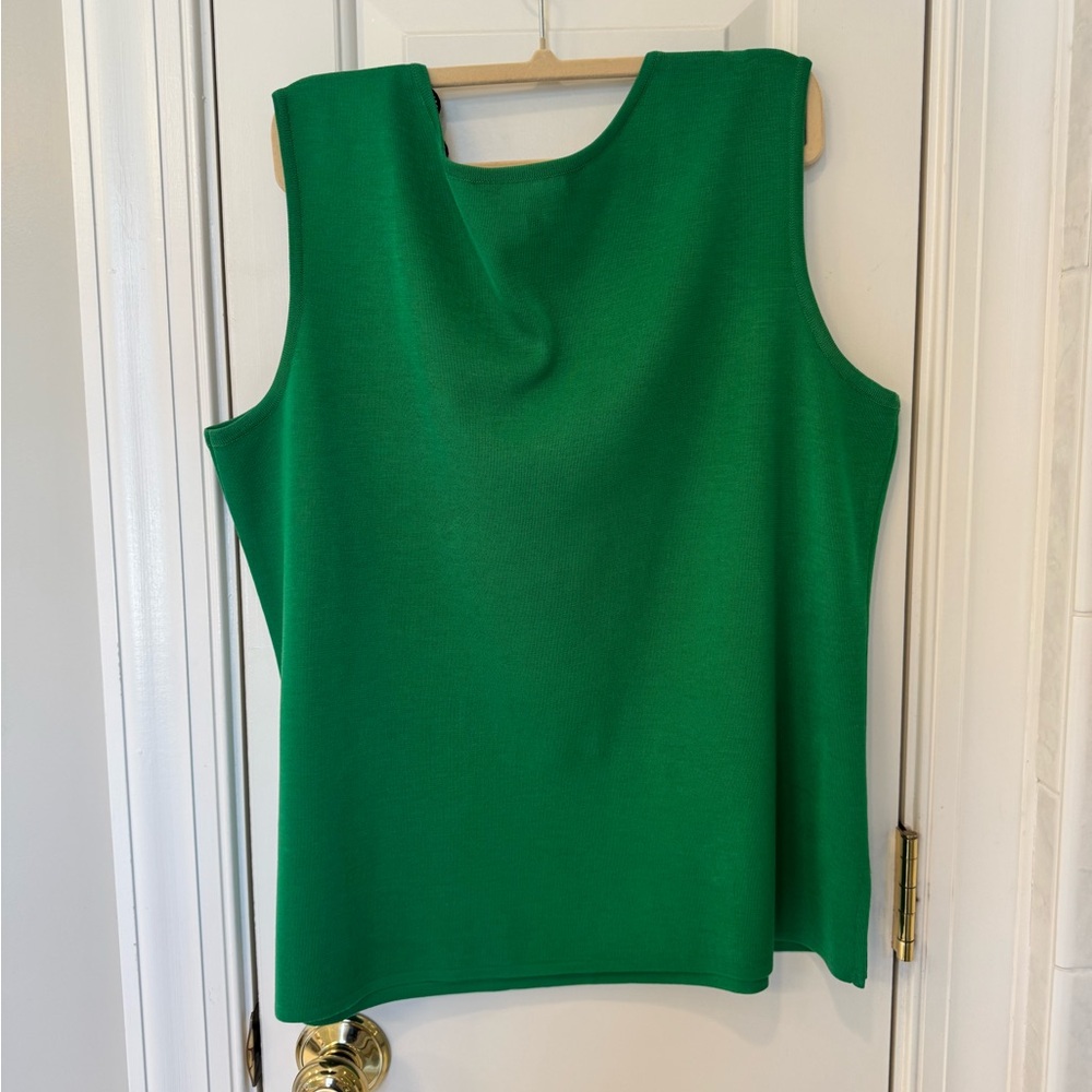 Ming Wang Green Embellished Tank Top - Picture 2 of 5